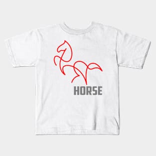 RED LINE HORSE Kids T-Shirt